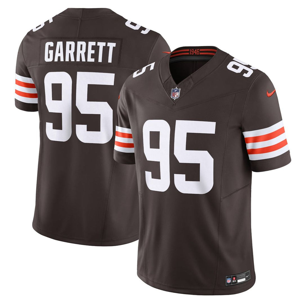 Men's Nike Cleveland Browns Myles Garrett Brown Vapor F.U.S.E. Limited NFL Jersey