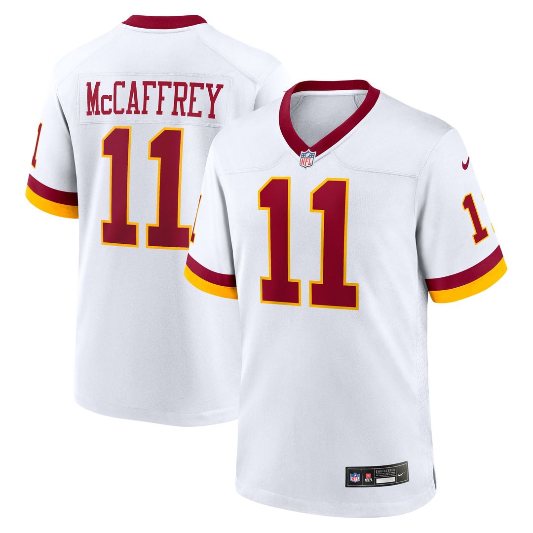 Men's Nike Washington Commanders Luke McCaffrey Black Hail Raiser Alternate Game NFL Jersey