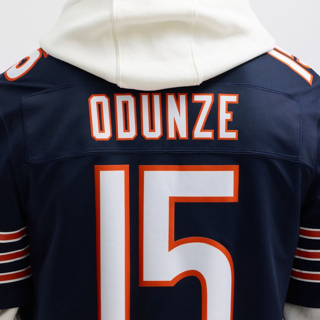 Men's Nike Chicago Bears Rome Odunze Navy Vapor F.U.S.E. Limited NFL Jersey
