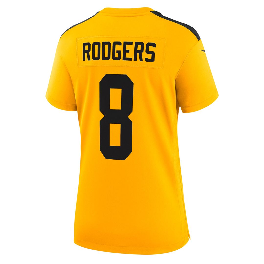 Women's Nike Pittsburgh Steelers Aaron Rodgers Gold Alternate 1933 Throwback Game NFL Jersey