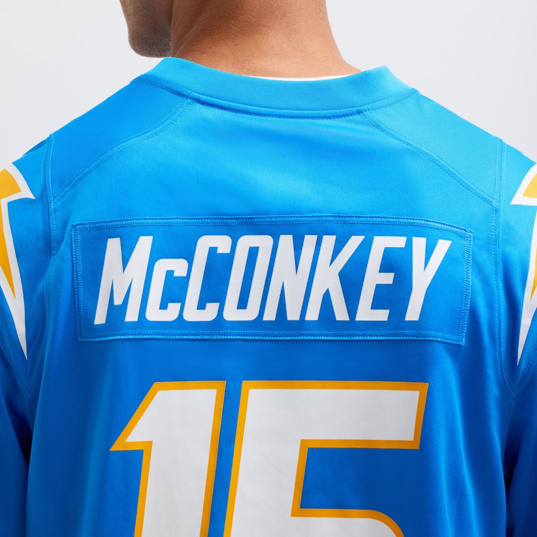 Men's Nike Los Angeles Chargers Ladd McConkey Gold Alternate Charger Power Game Player NFL Jersey