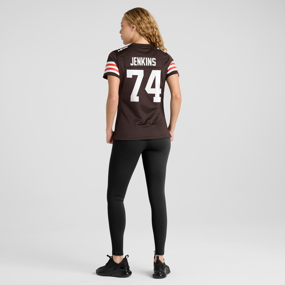 Women's Nike Cleveland Browns Elgton Jenkins Brown Team Game NFL Jersey