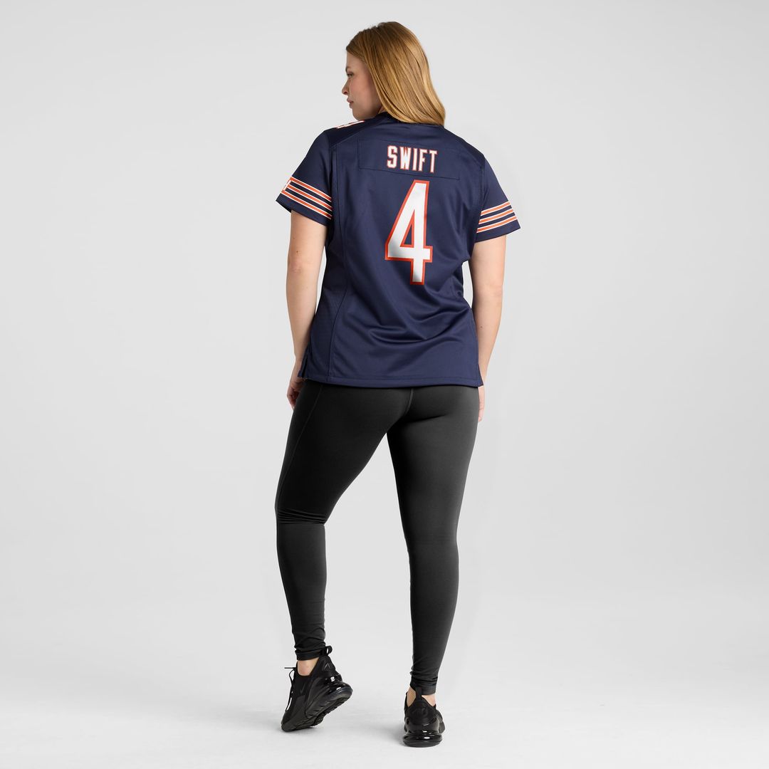 Women's Nike Chicago Bears D'Andre Swift Navy Game NFL Jersey