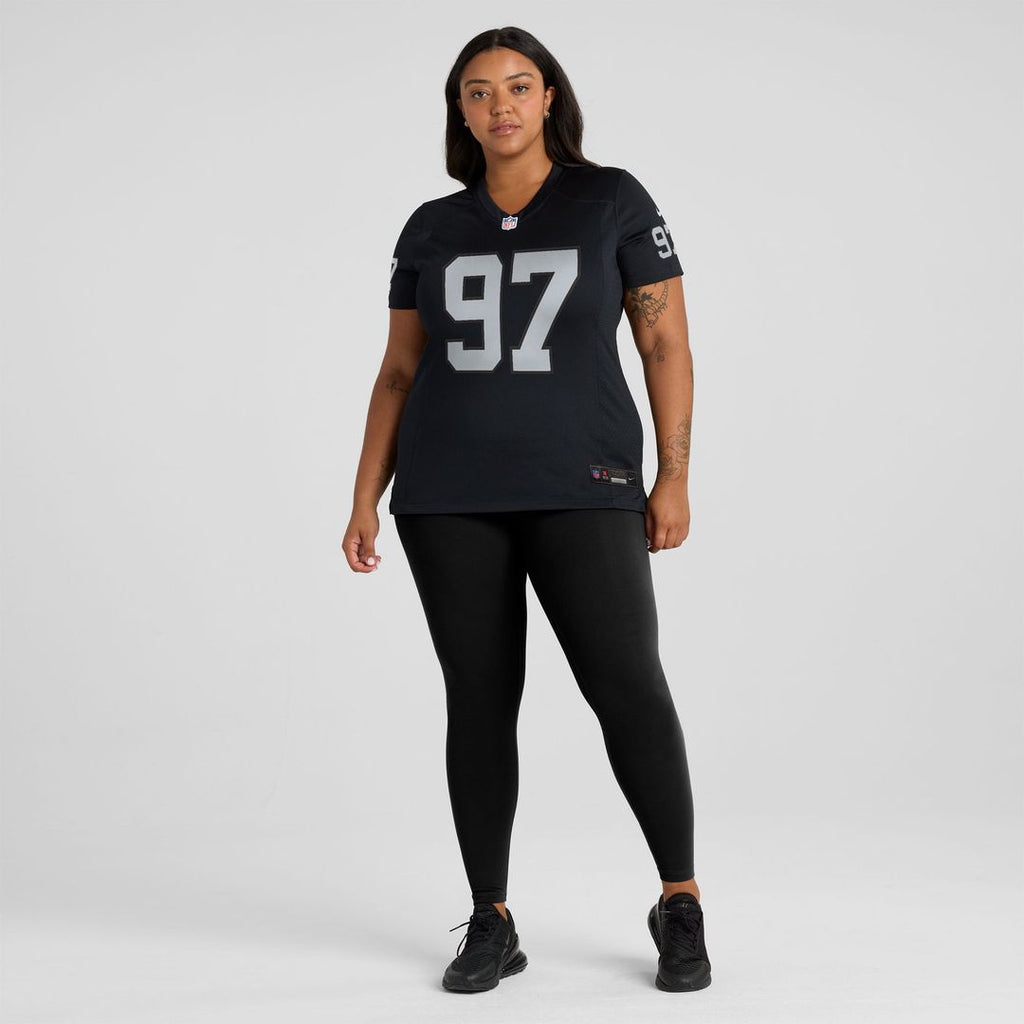 Women's Nike Las Vegas Raiders Tonka Hemingway Black Team Game NFL Jersey