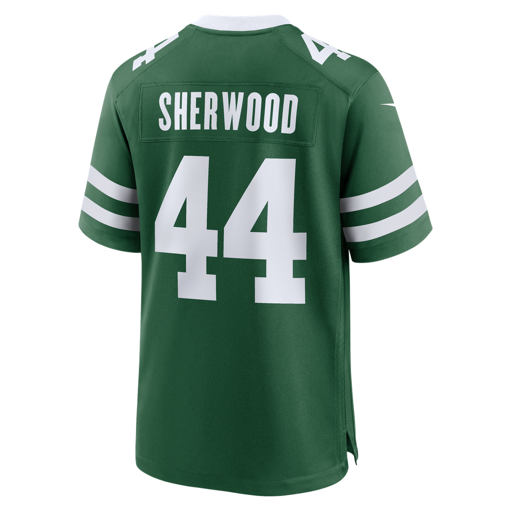 Men's Nike New York Jets Jamien Sherwood Legacy Green Team Game NFL Jersey