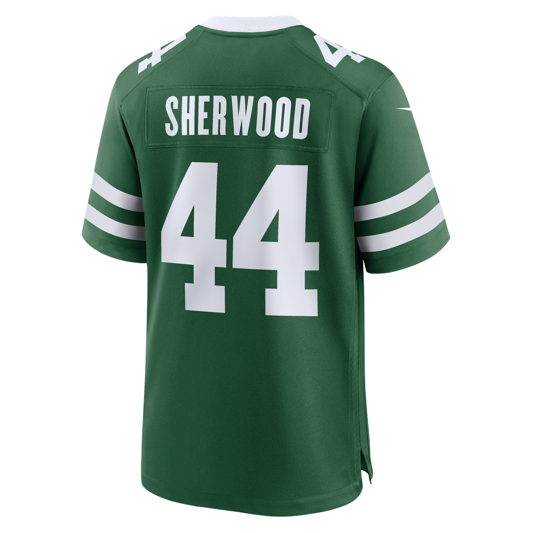 Men's Nike New York Jets Jamien Sherwood Legacy Green Team Game NFL Jersey