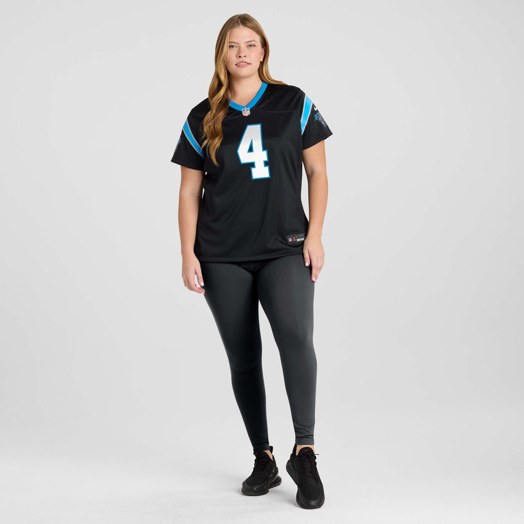 Women's Nike Carolina Panthers Tetairoa McMillan Black Team Game NFL Jersey