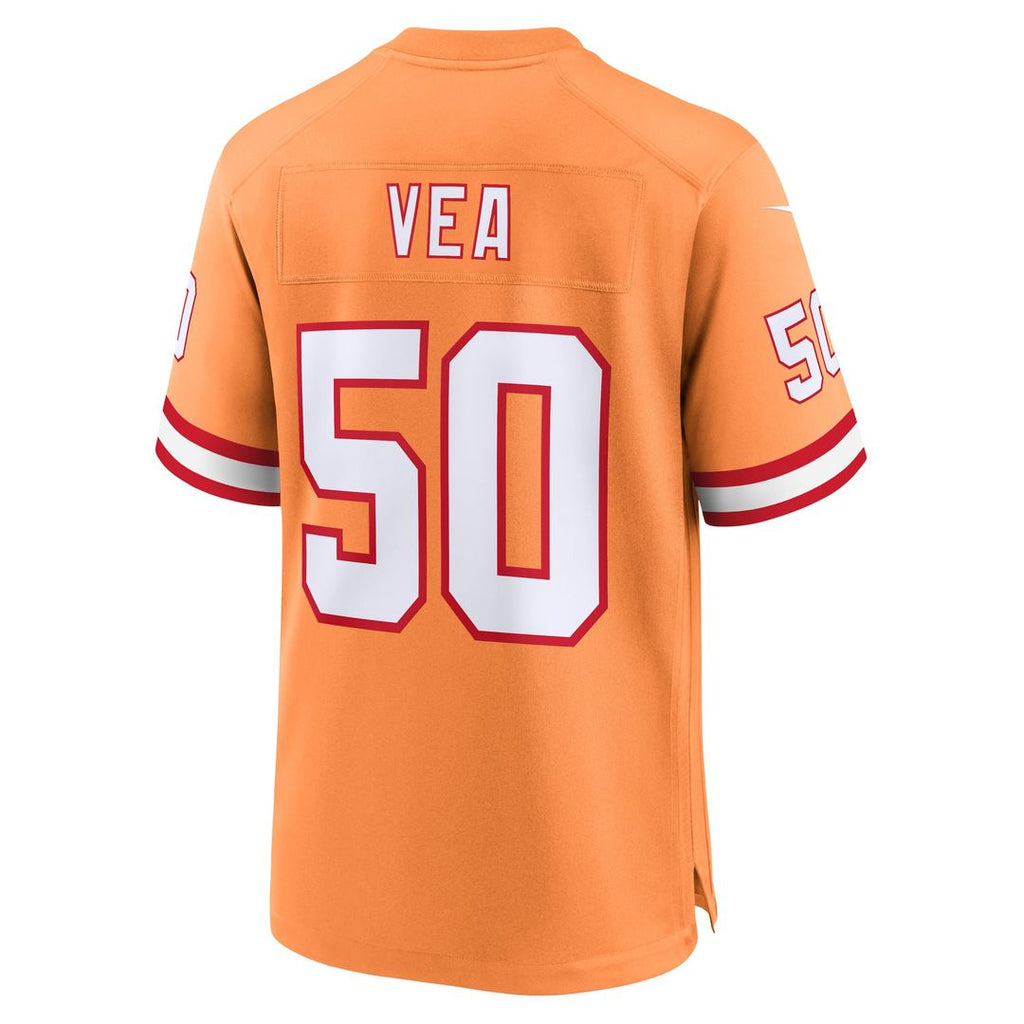 Men's Nike Tampa Bay Buccaneers Vita Vea Orange Throwback Game NFL Jersey