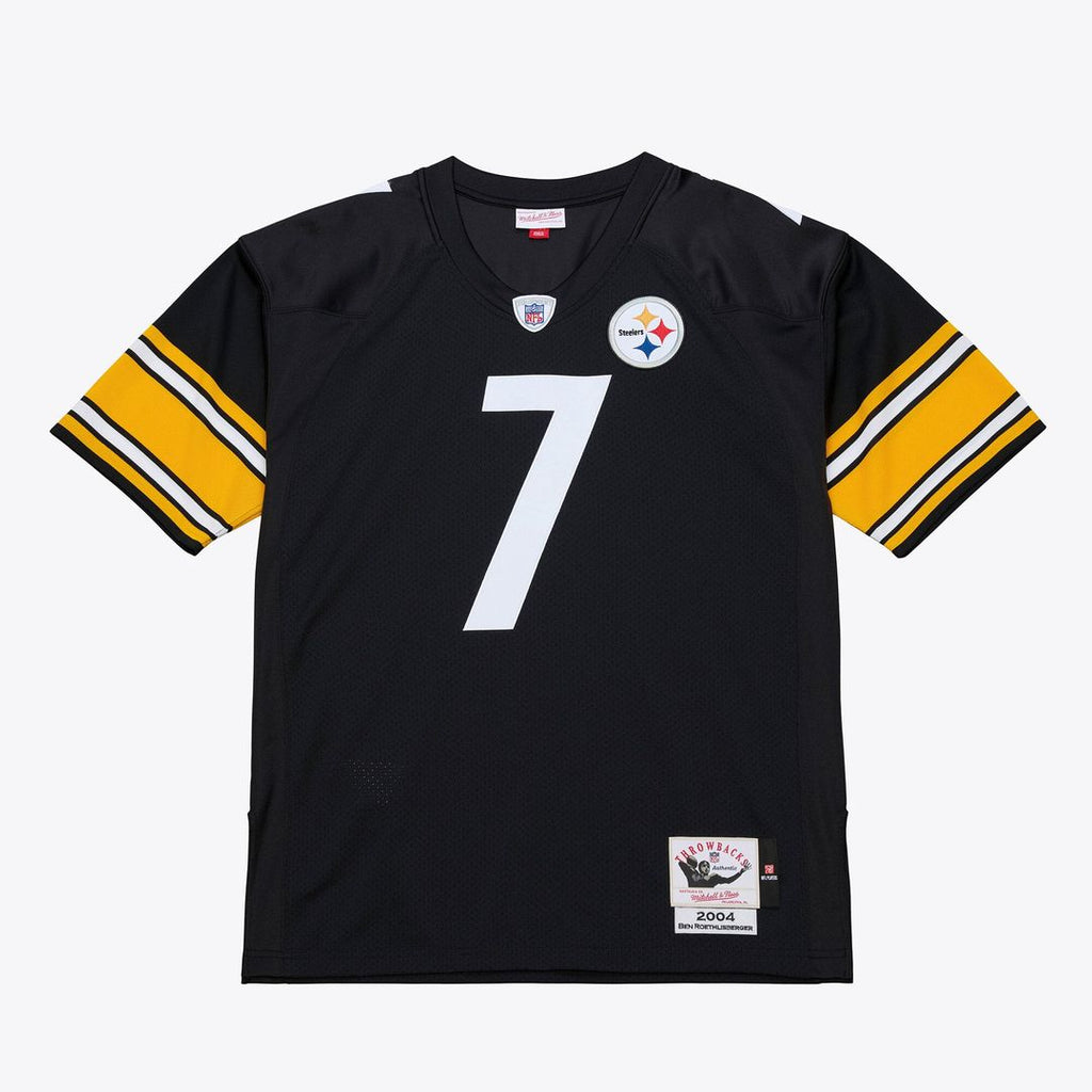 Men's Mitchell & Ness Pittsburgh Steelers Ben Roethlisberger Black 2004 Authentic Throwback NFL Jersey
