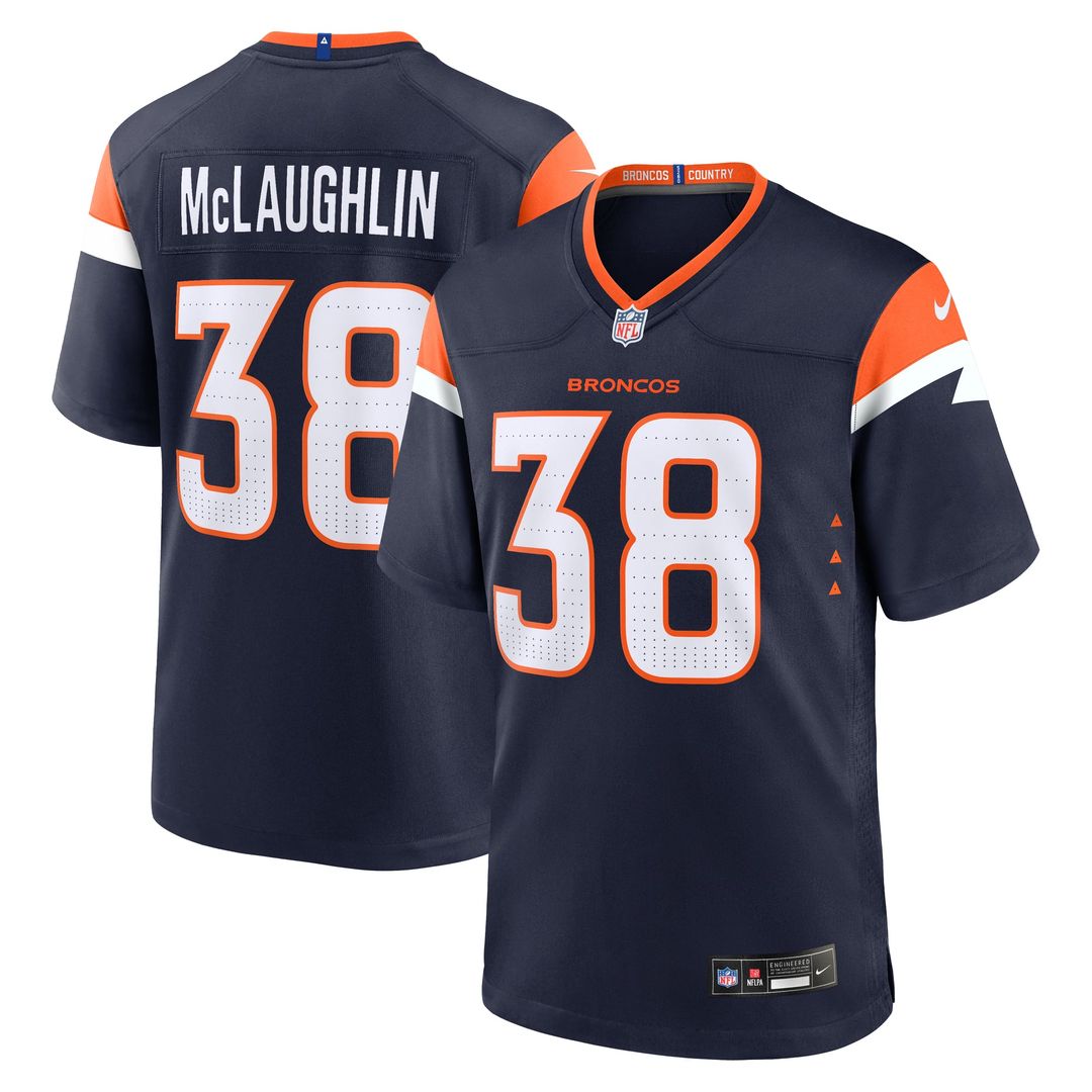 Men's Nike Denver Broncos Jaleel McLaughlin Orange Team Game NFL Jersey