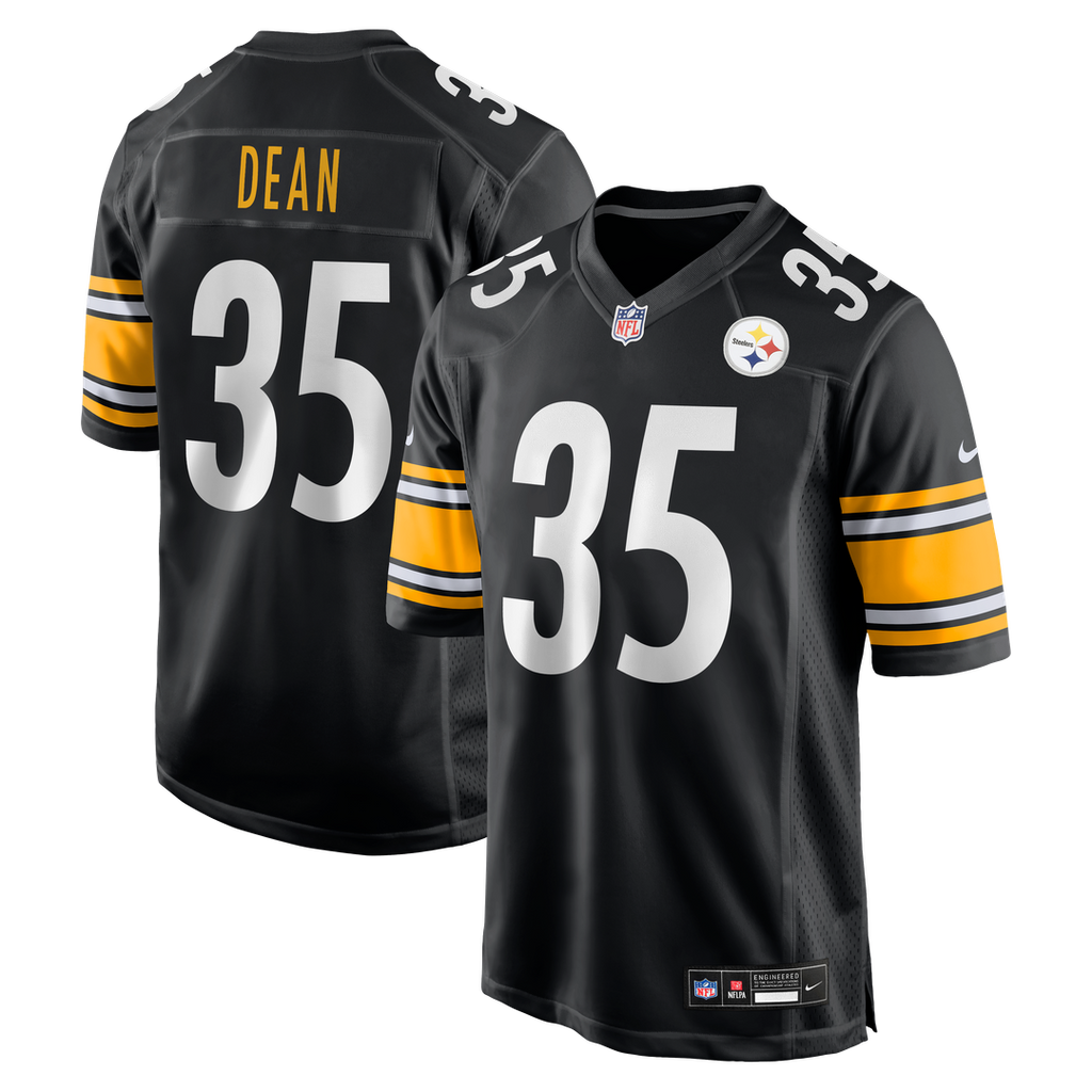 Men's Nike Pittsburgh Steelers Jamel Dean Black Team Game NFL Jersey