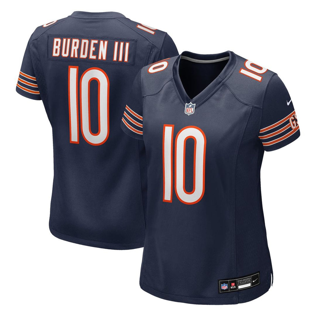 Women's Nike Chicago Bears Luther Burden III Navy Team Game NFL Jersey