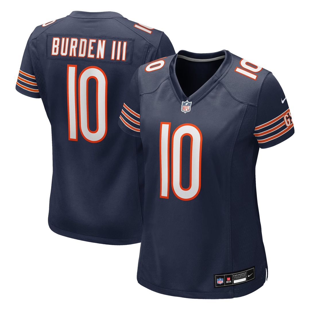 Women's Nike Chicago Bears Luther Burden III Navy Team Game NFL Jersey