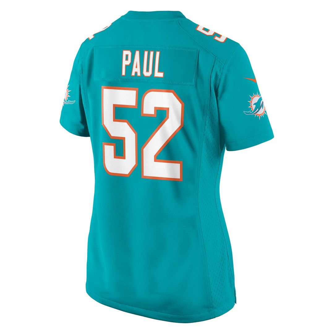 Women's Nike Miami Dolphins Patrick Paul Aqua Game NFL Jersey