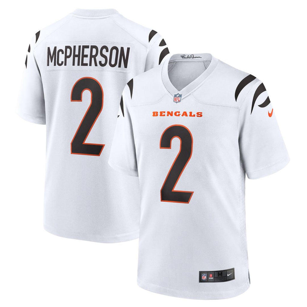 Men's Nike Cincinnati Bengals Evan McPherson White Game Player NFL Jersey