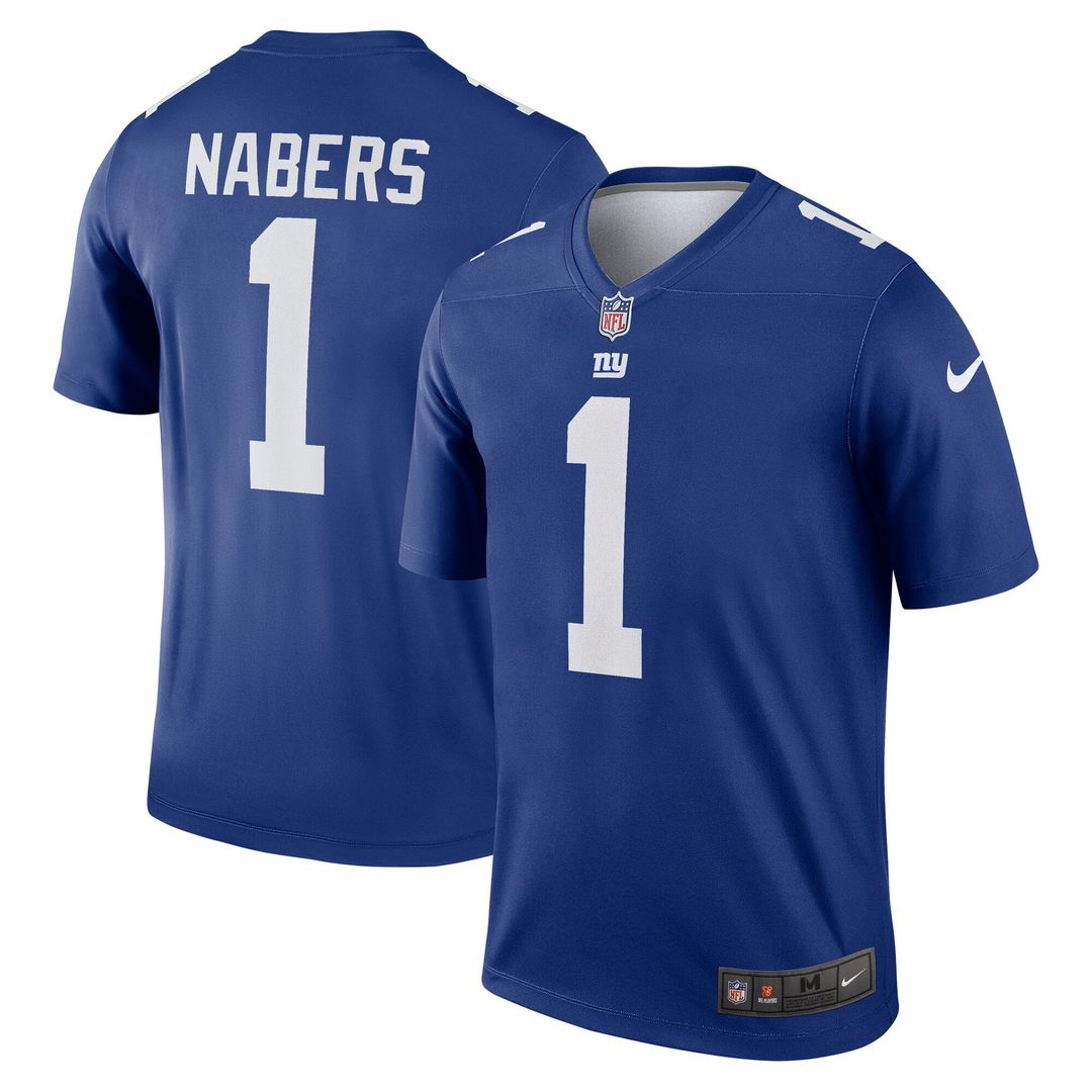 Men's Nike New York Giants Malik Nabers Red Legend Player NFL Performance Top