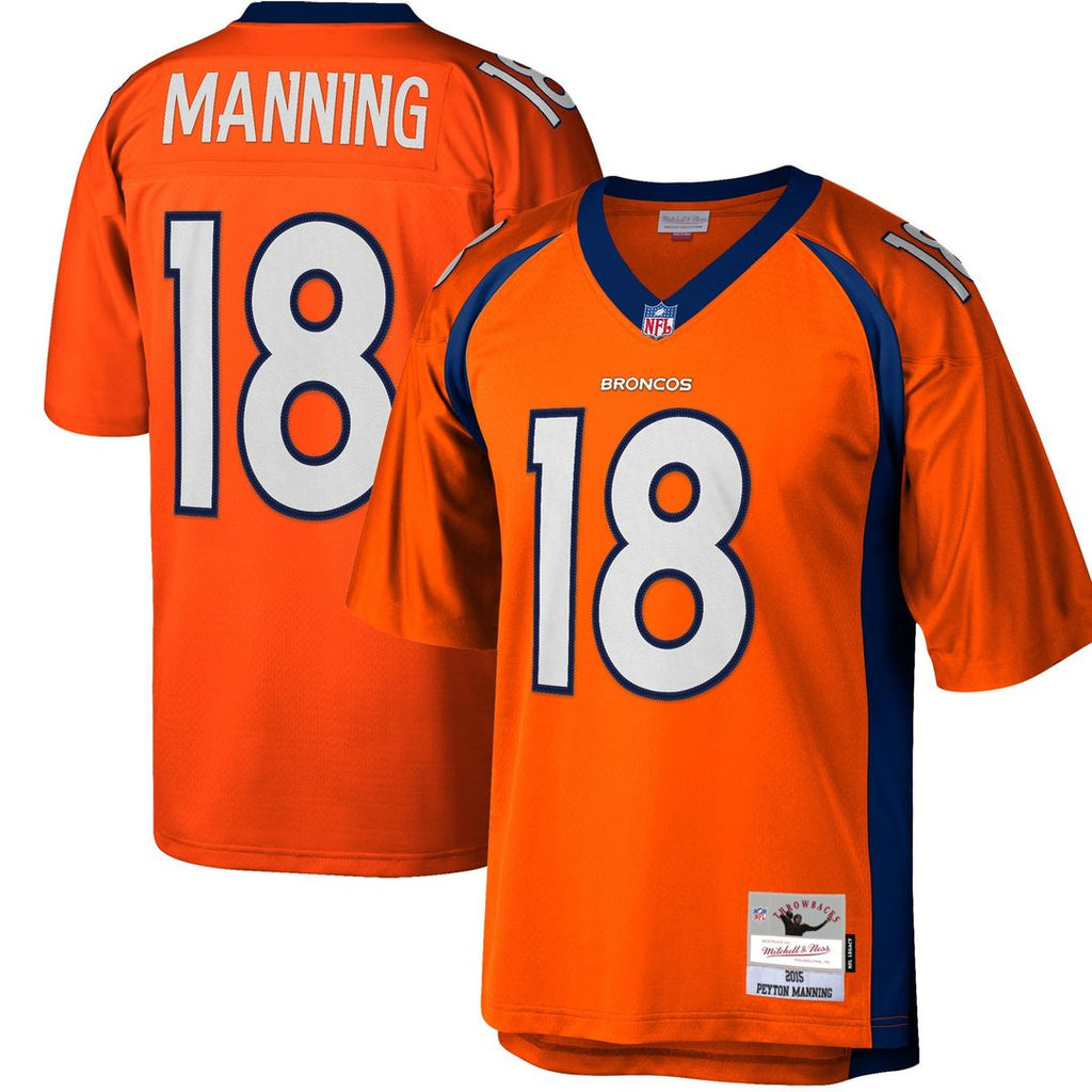 Men's Big & Tall Mitchell & Ness Denver Broncos Peyton Manning Orange 2015 Retired Player Replica NFL Jersey