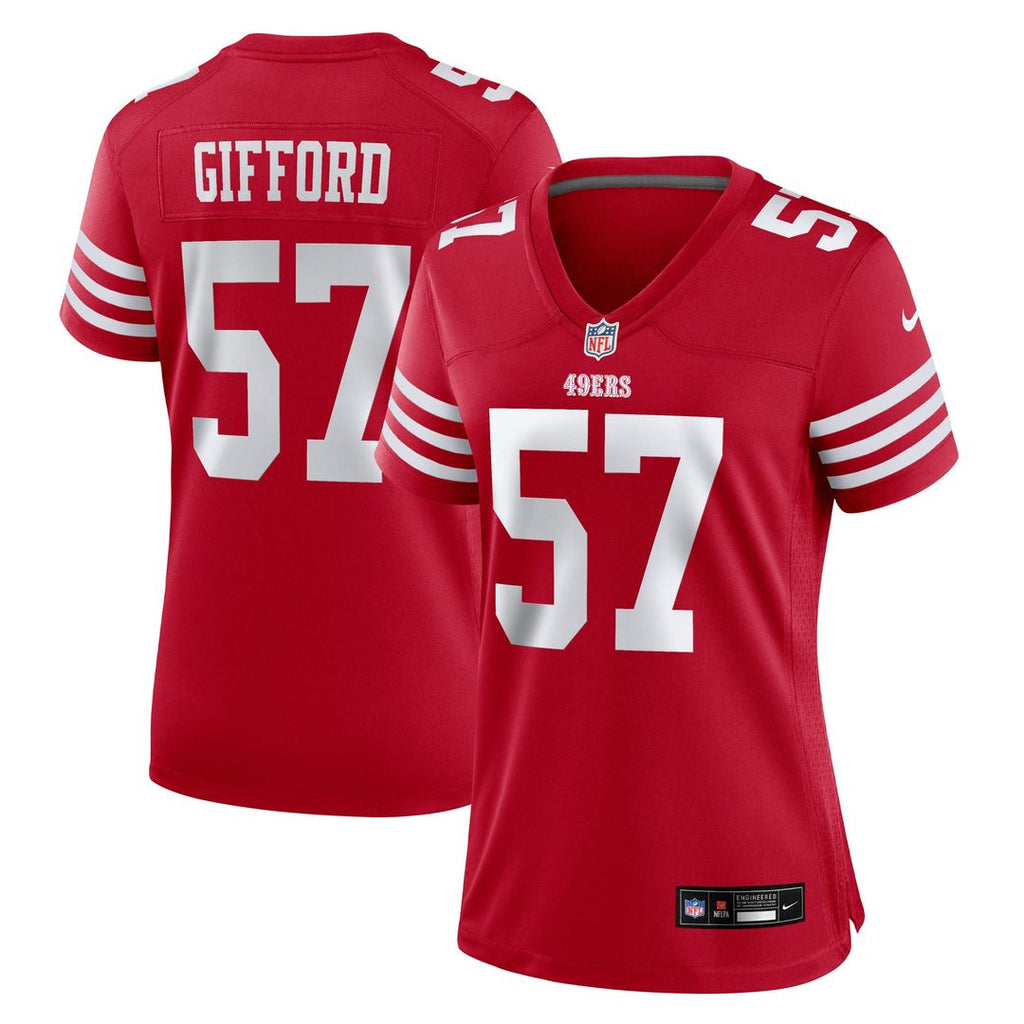 Women's Nike San Francisco 49ers Luke Gifford Scarlet Team Game NFL Jersey