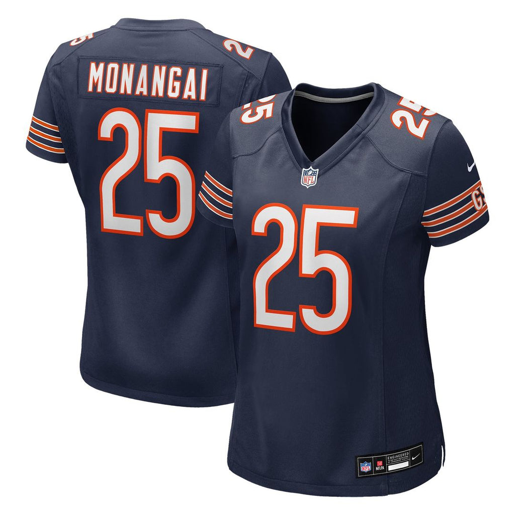 Women's Nike Chicago Bears Kyle Monangai Navy Team Game NFL Jersey