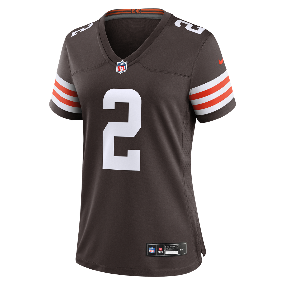Women's Nike Cleveland Browns Shedeur Sanders Brown Team Game NFL Jersey