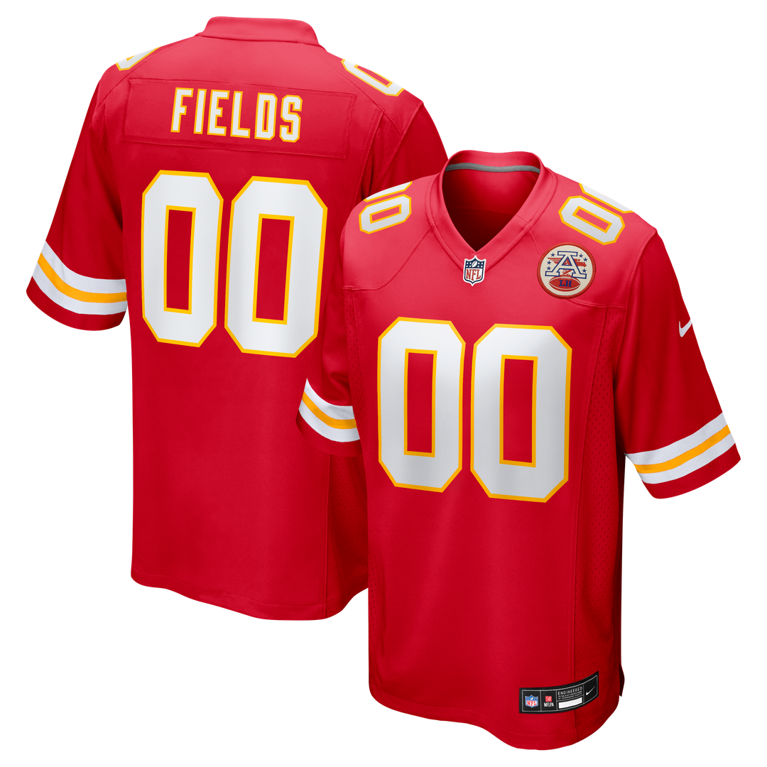 Men's Nike Kansas City Chiefs Justin Fields Red Game NFL Jersey