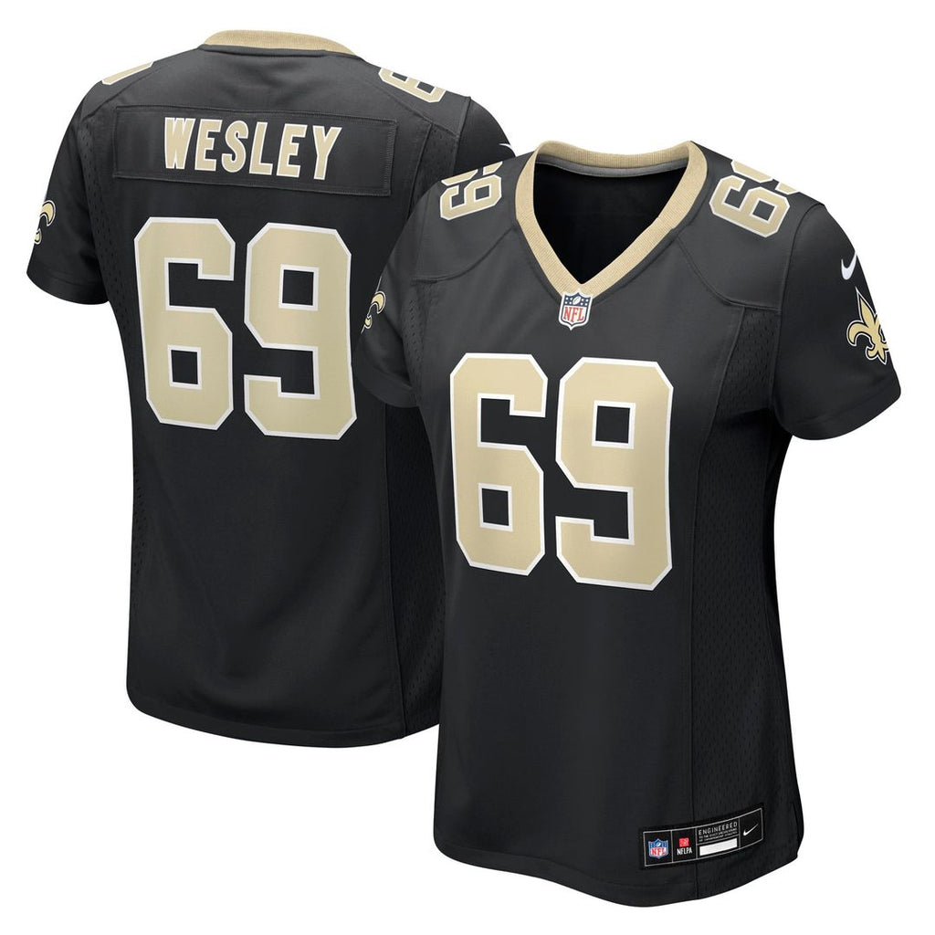 Women's Nike New Orleans Saints Barry Wesley Black Team Game NFL Jersey