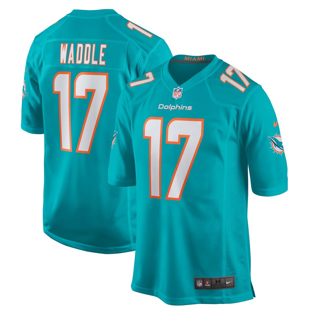 Youth Nike Miami Dolphins Jaylen Waddle Aqua Game NFL Jersey