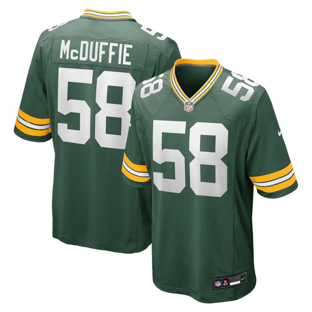 Men's Nike Green Bay Packers Isaiah McDuffie Green Game NFL Jersey