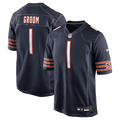 Men's Nike Chicago Bears Number 1 Groom Navy Game NFL Jersey