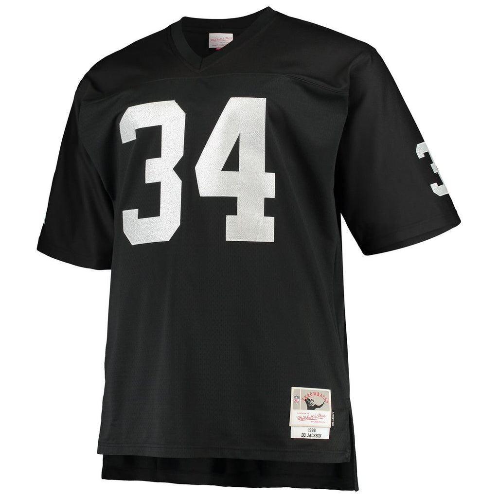 Men's Big & Tall Mitchell & Ness Las Vegas Raiders Bo Jackson White 1988 Retired Player Replica NFL Jersey