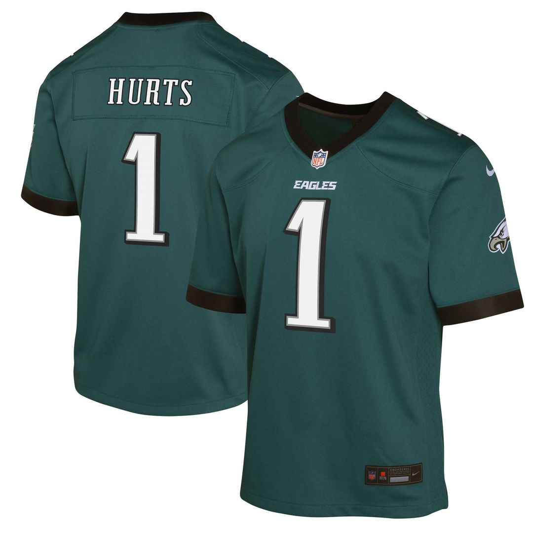 Youth Nike Philadelphia Eagles Jalen Hurts Green Game NFL Jersey