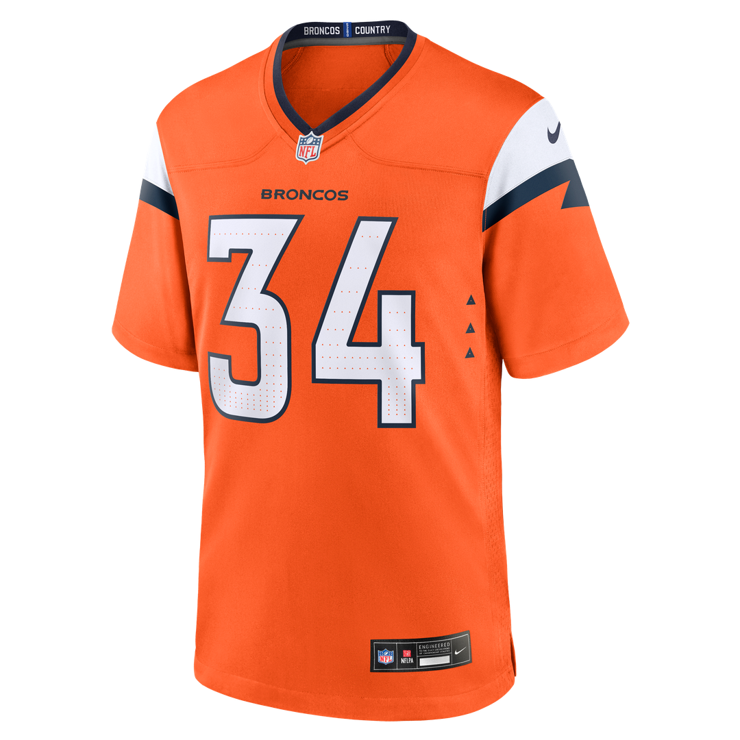 Men's Nike Denver Broncos JL Skinner Orange Team Game NFL Jersey