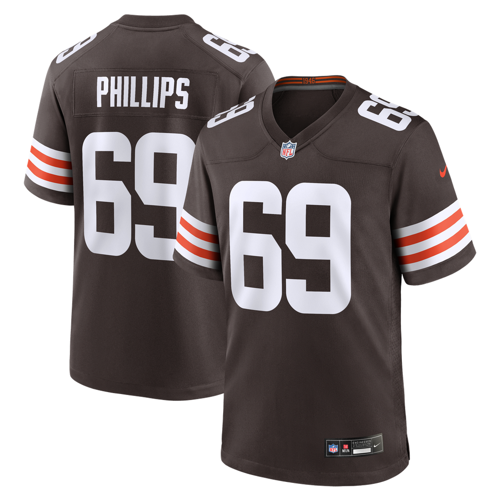 Men's Nike Cleveland Browns Tyre Phillips Brown Team Game NFL Jersey