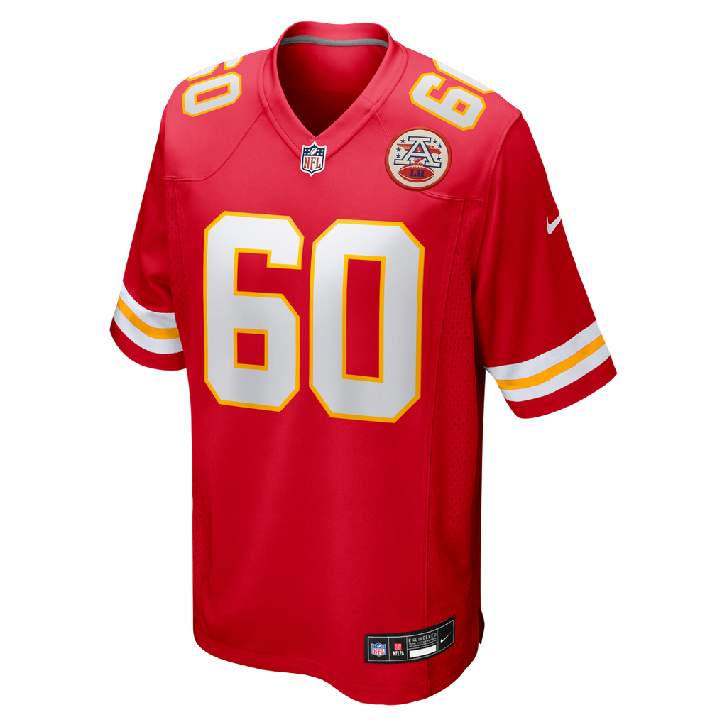 Men's Nike Kansas City Chiefs Hunter Nourzad Red Game NFL Jersey