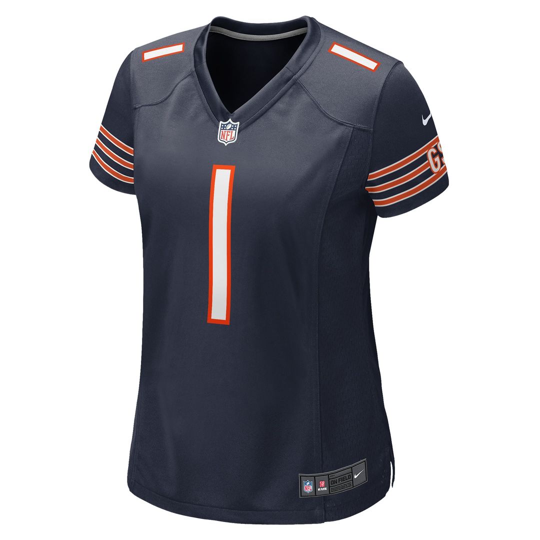 Women's Nike Chicago Bears Number 1 Bride Navy Game NFL Jersey