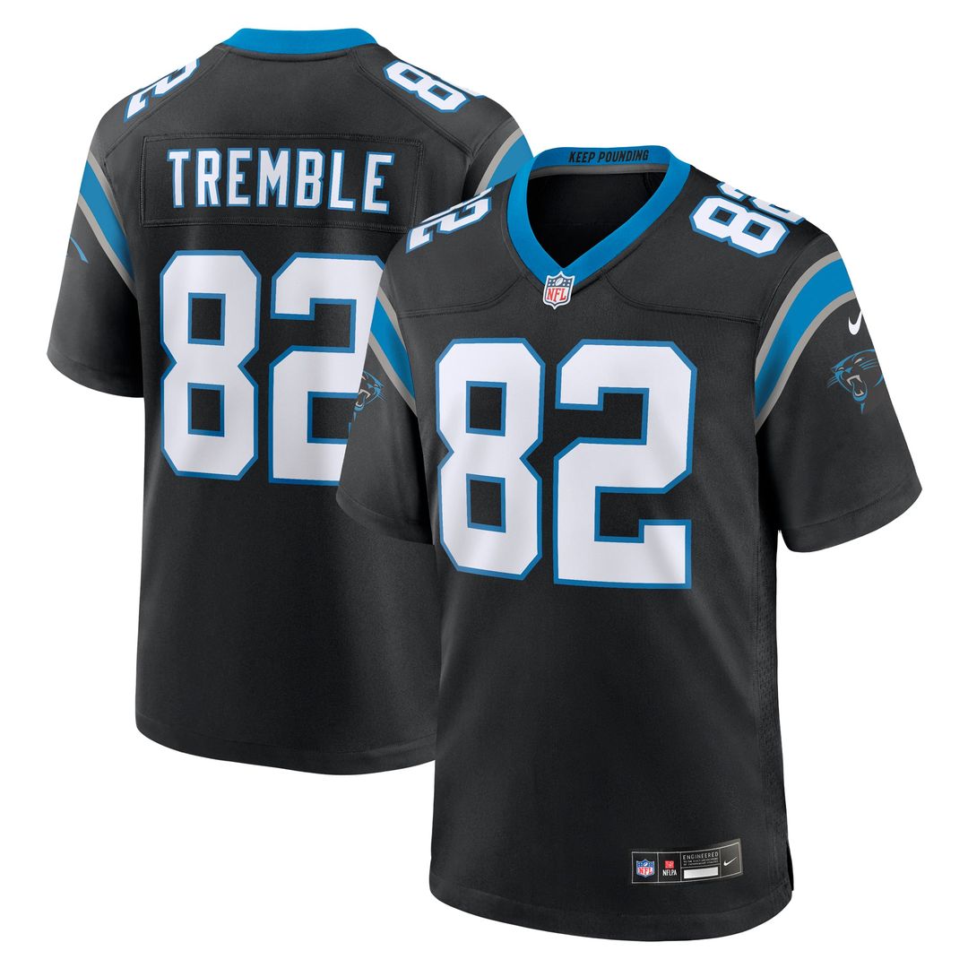 Men's Nike Carolina Panthers Tommy Tremble Black Team Game NFL Jersey