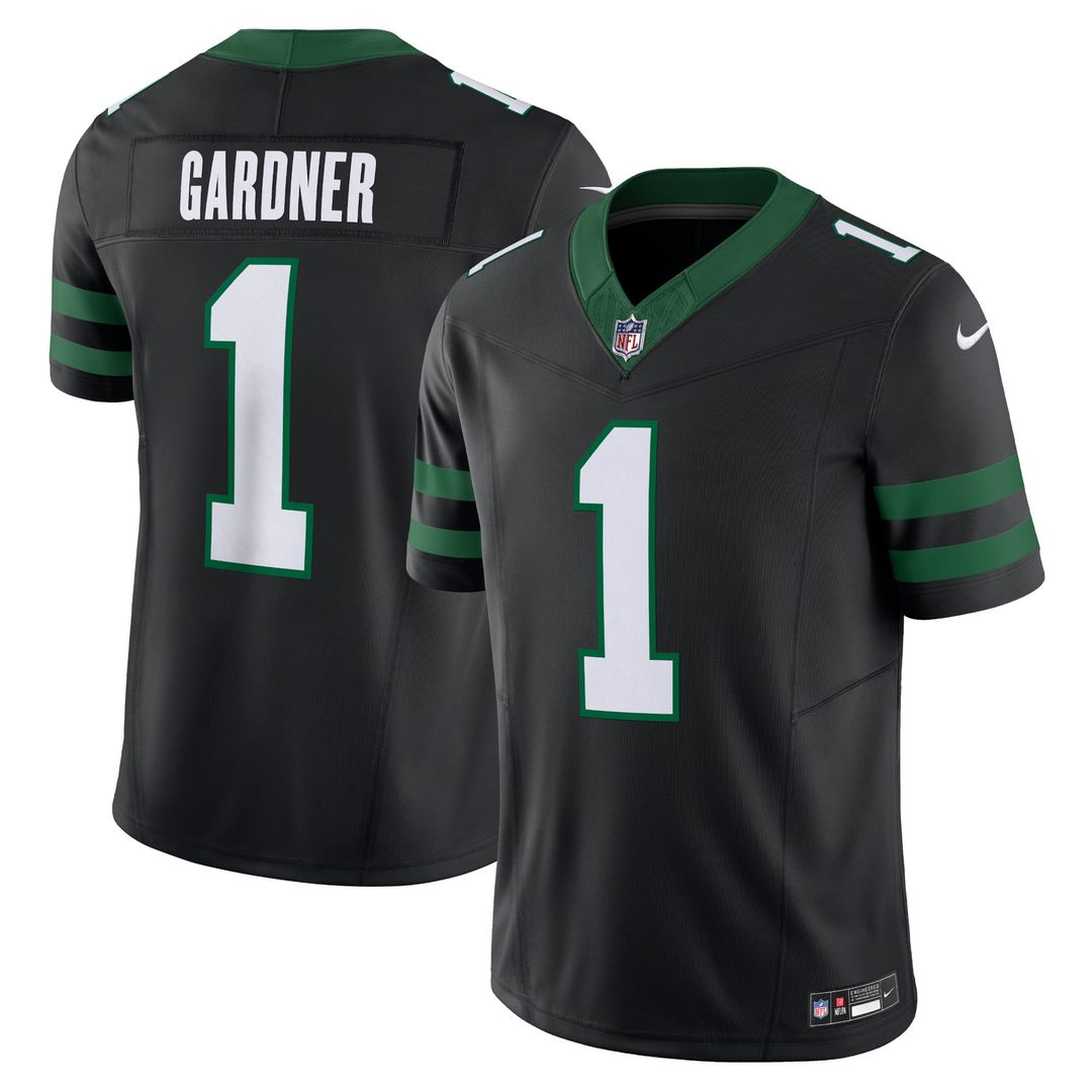 Men's Nike New York Jets Ahmad Sauce Gardner Legacy White Vapor F.U.S.E. Limited NFL Jersey