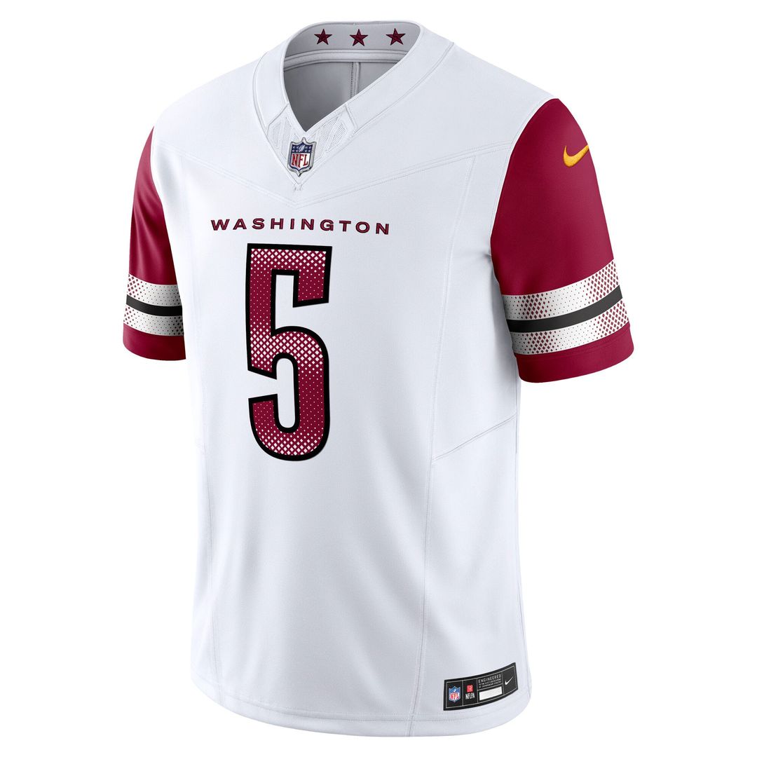Men's Nike Washington Commanders Jayden Daniels White Vapor F.U.S.E. Limited NFL Jersey