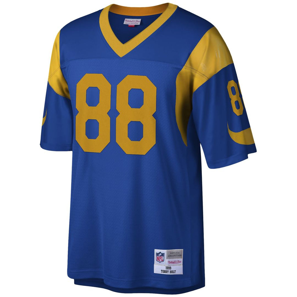 Men's Mitchell & Ness Los Angeles Rams Torry Holt Royal Legacy Replica NFL Jersey