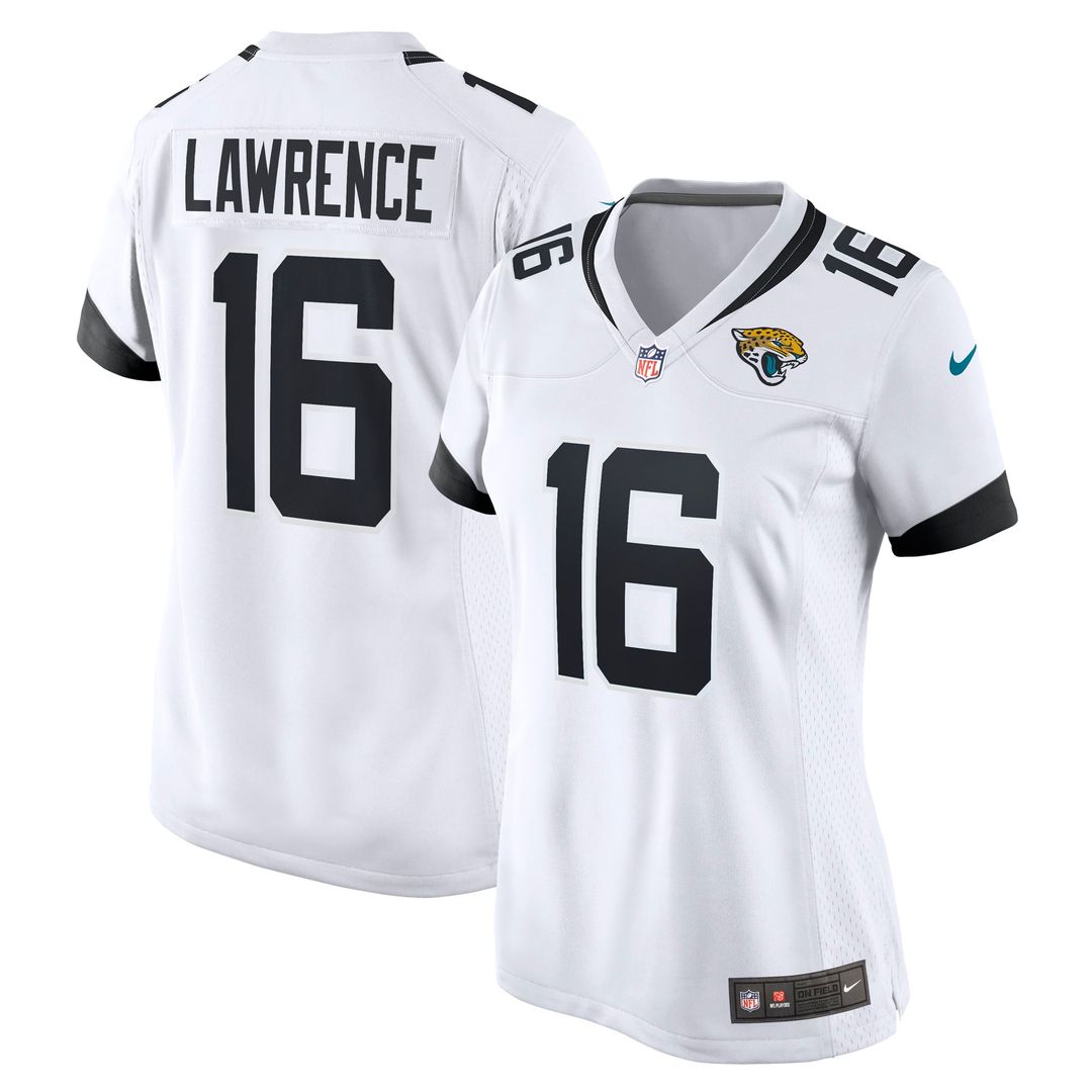 Women's Nike Jacksonville Jaguars Trevor Lawrence White Game NFL Jersey
