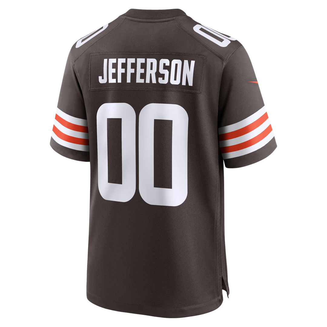 Men's Nike Cleveland Browns Justin Jefferson Brown Game NFL Jersey