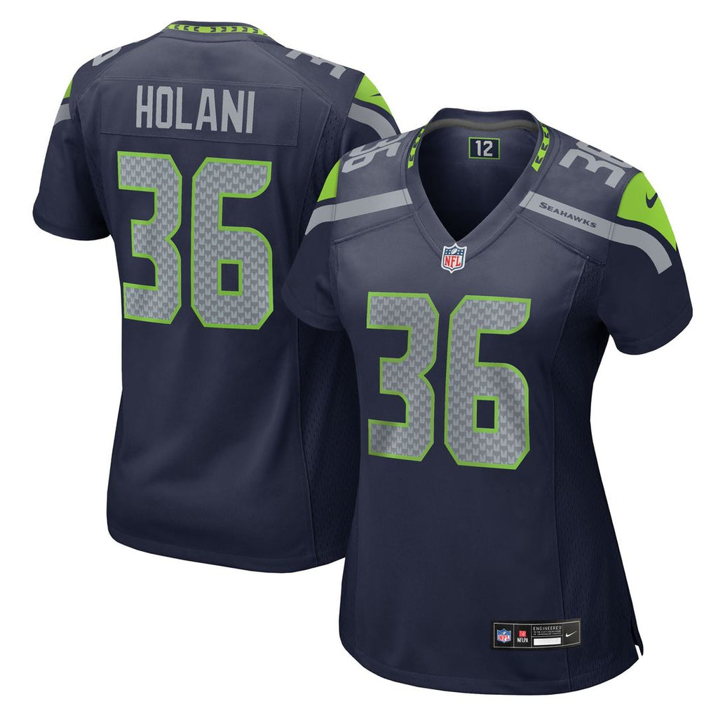 Women's Nike Seattle Seahawks George Holani College Navy Team Game NFL Jersey