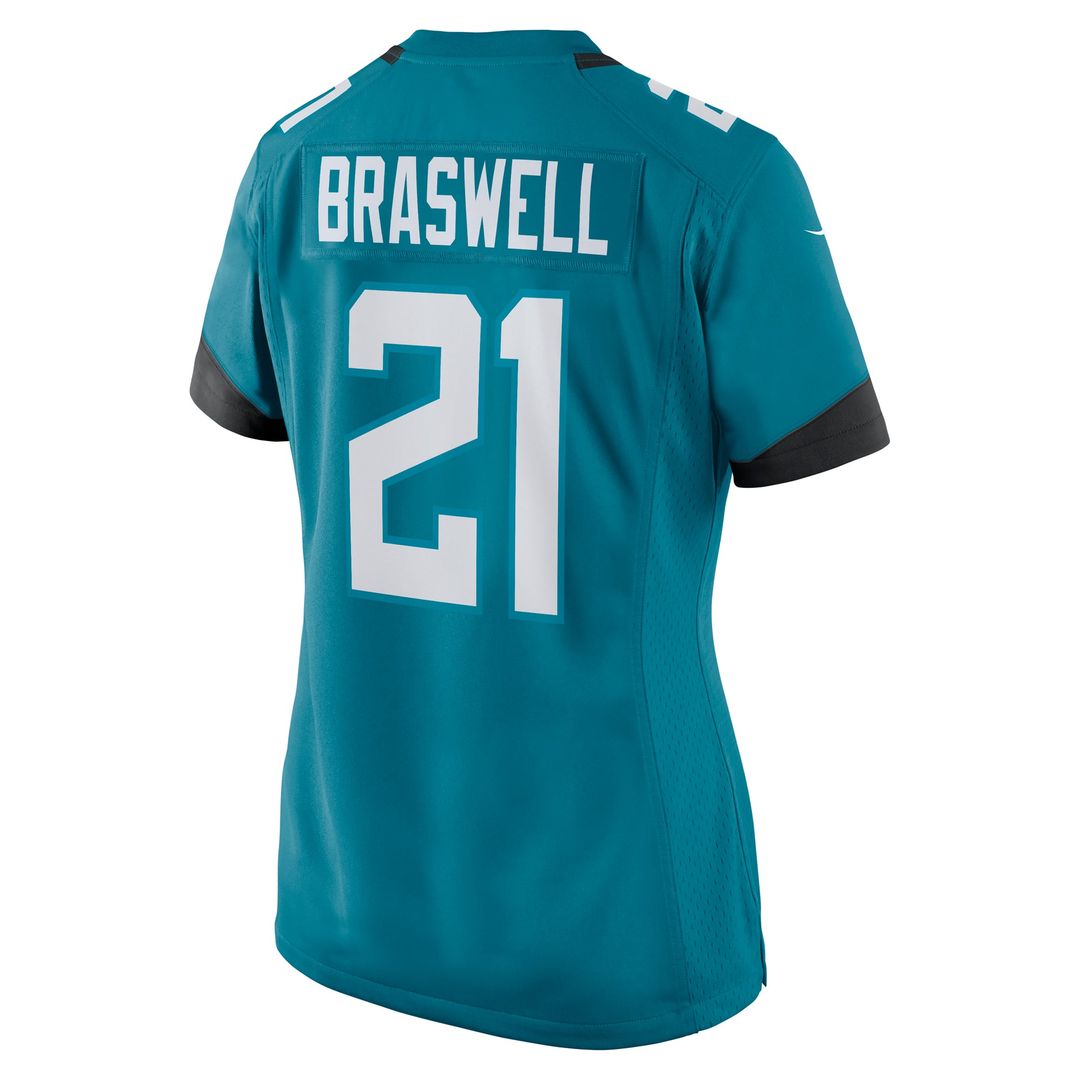 Women's Nike Jacksonville Jaguars Christian Braswell Teal Team Game NFL Jersey
