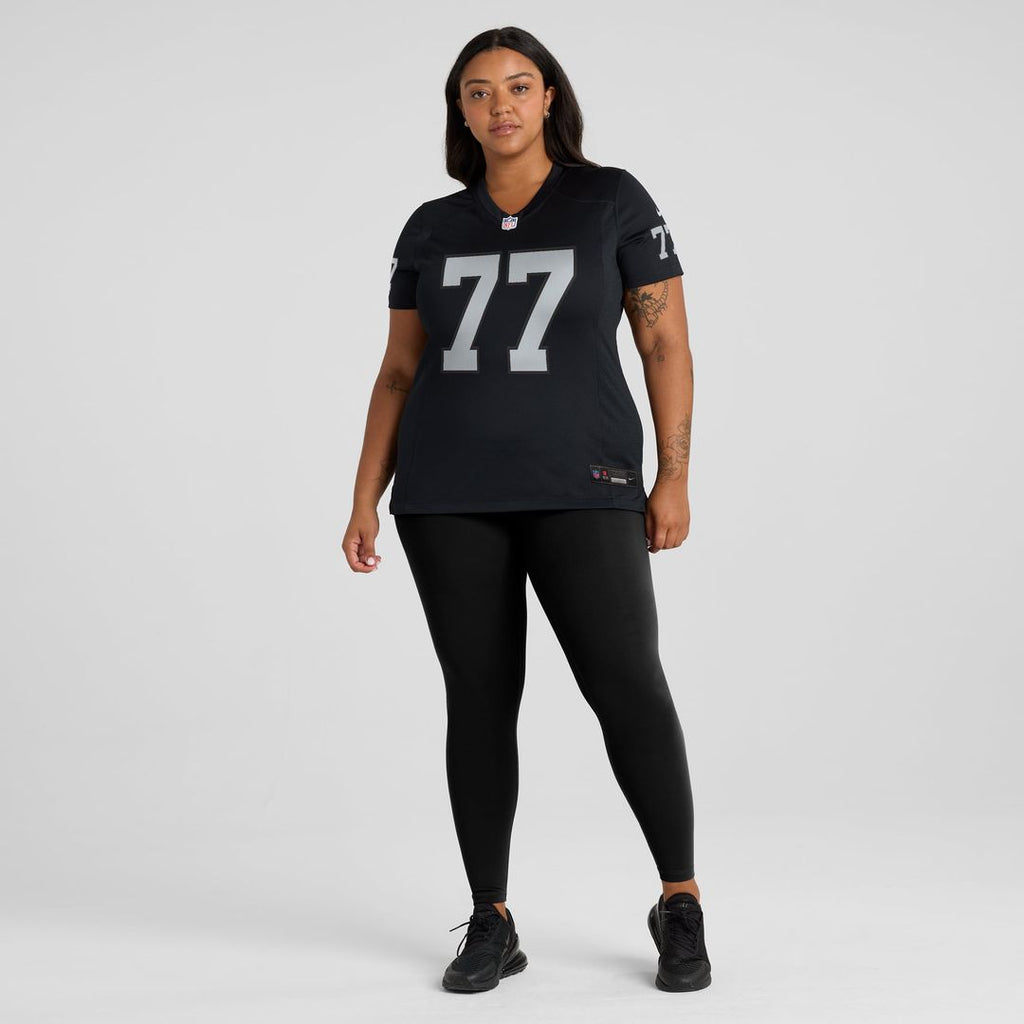 Women's Nike Las Vegas Raiders Thayer Munford Jr. Black Team Game NFL Jersey