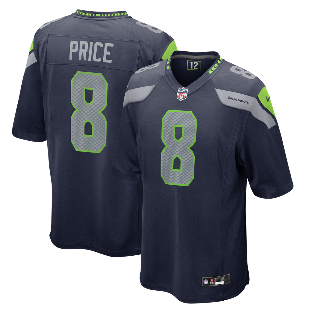 Men's Nike Seattle Seahawks Jadarian Price College Navy 2026 NFL Draft First Round Pick No. 32 Team Game NFL Jersey