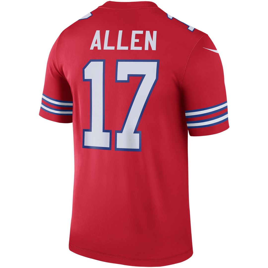 Men's Nike Buffalo Bills Josh Allen Red Legend Player NFL Performance Top