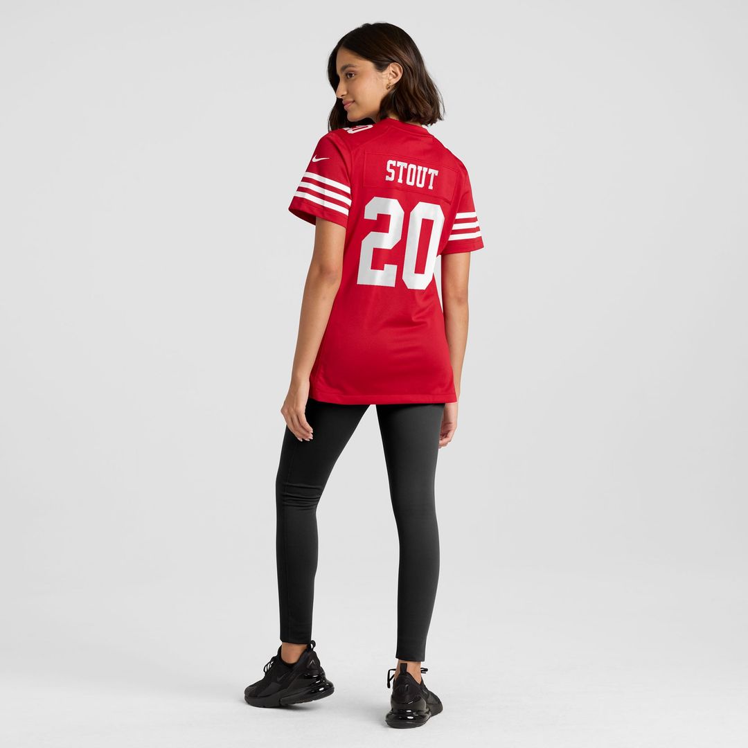 Women's Nike San Francisco 49ers Upton Stout Scarlet Team Game NFL Jersey
