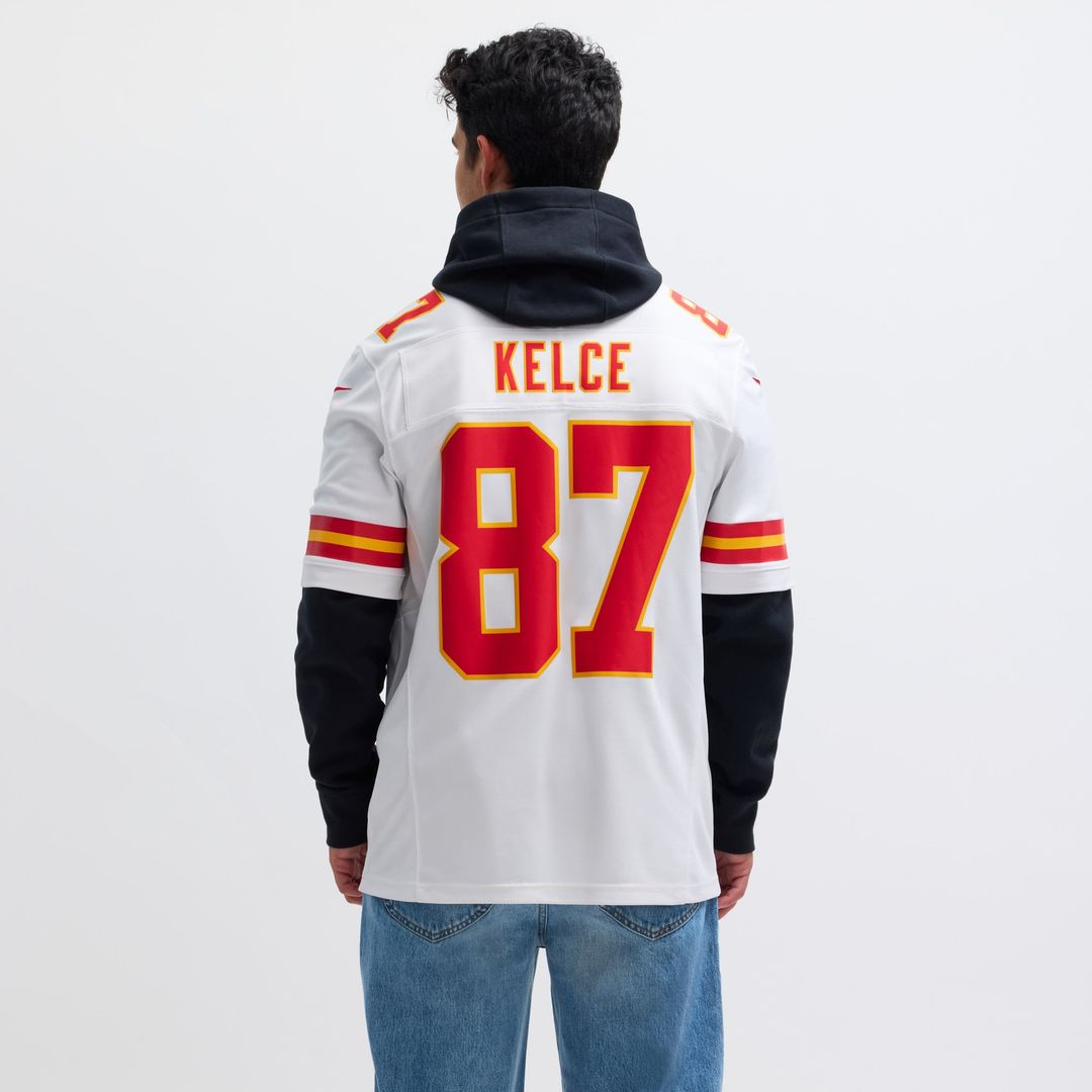 Men's Nike Kansas City Chiefs Travis Kelce White Vapor F.U.S.E. Limited NFL Jersey