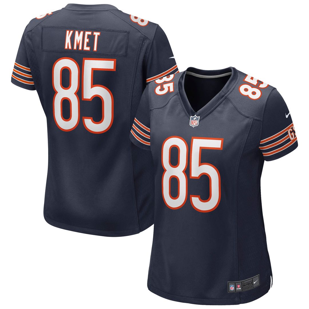Women's Nike Chicago Bears Cole Kmet Navy Game NFL Jersey