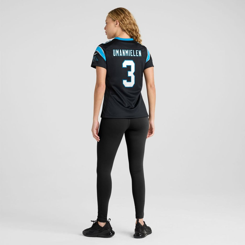 Women's Nike Carolina Panthers Princely Umanmielen Black Team Game NFL Jersey